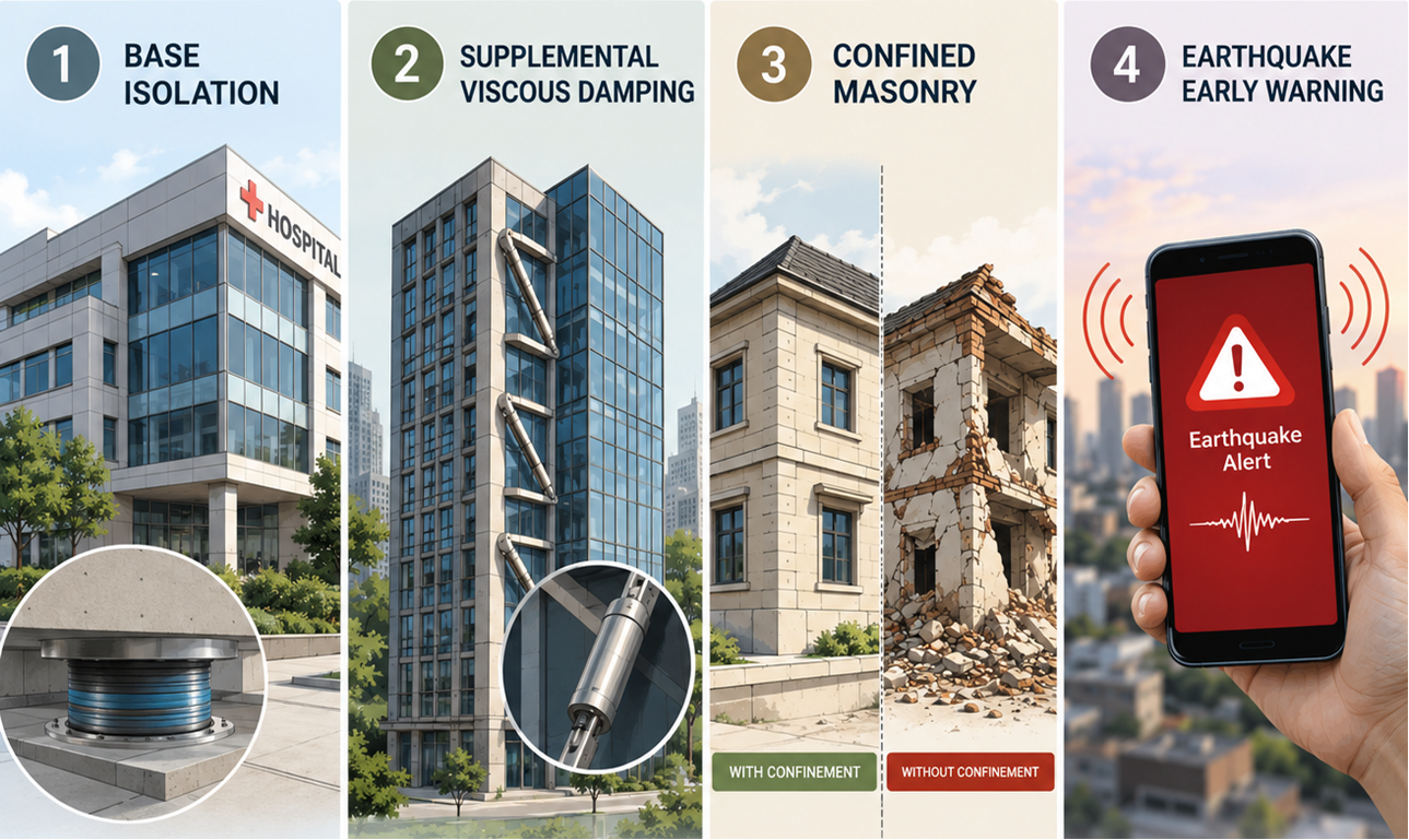 Fig 3: Four seismic resilience strategies highlighted in the Venezuela earthquake assessment